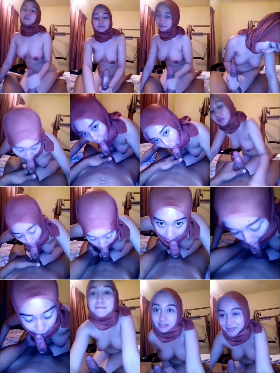 Slim Asian Hijabi Toys Tight Pussy Large Dildo Deep - Amateur