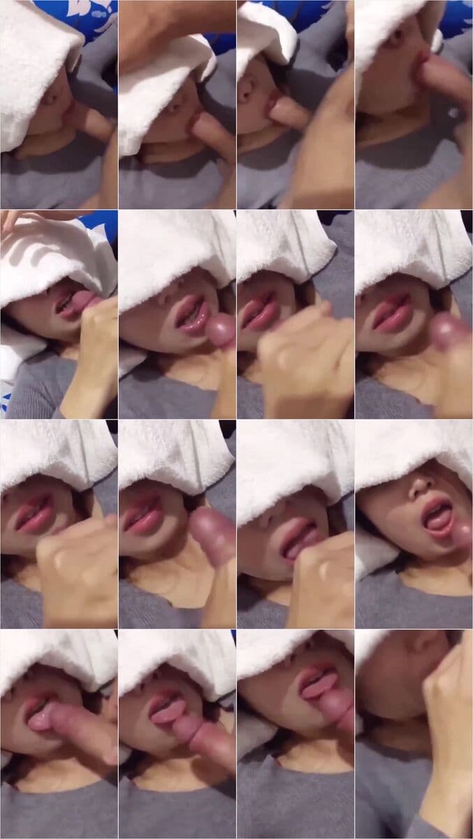 Petite Asian Teen Deepthroats Thick Cock Sloppy Wet - Closeup
